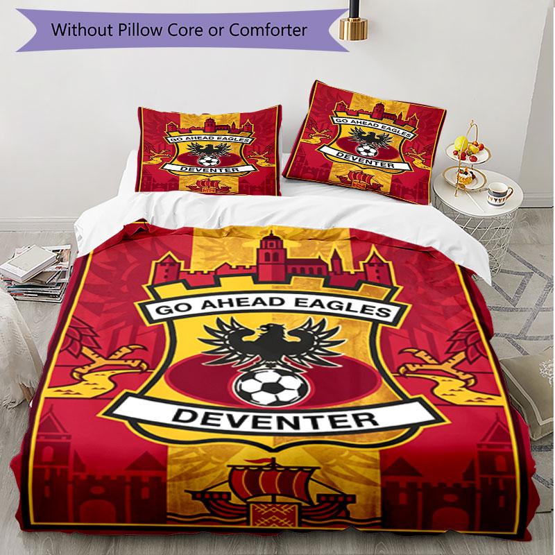 3-teiliges Bettbezug-Set (1 * Bettbezug + 2 * Kissenbezug, ohne Kern), Go Ahead Eagles Print Weiches Ganzjahres-Bettwäscheset, Heimschlafzimmer-Dekoration Geschenk
