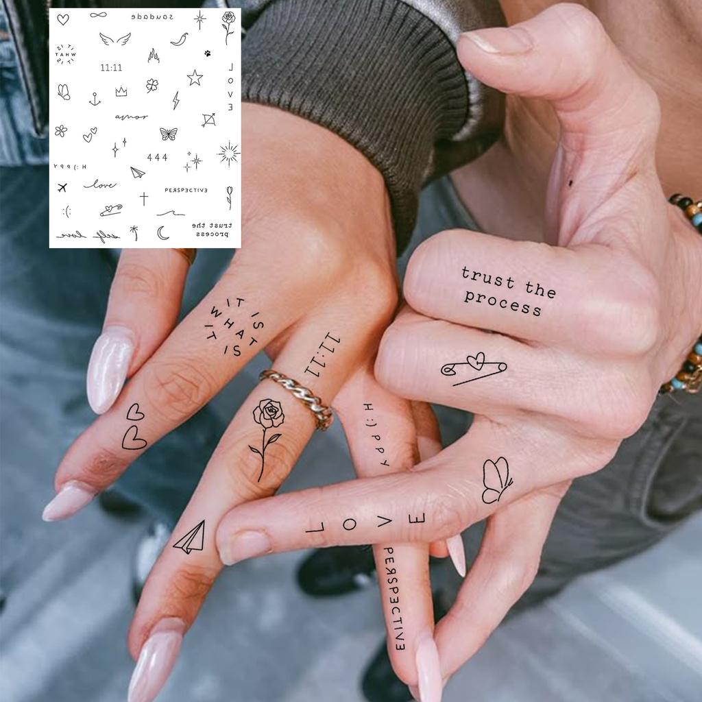 1 Hoja Mariposa Gato Ballena Tatuajes Temporales Para Mujeres Dedo Cuello, Pegatinas de Tatuaje Falso Larga Duración Realista Tatuaje Uso Diario