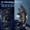 Vibrating Penis Ring Cock Ring Vibrator Male Penis Ring Masturbator Silicone Ring Vibrator Penis Ring for Masturbation Time Delay Male Sex Toys