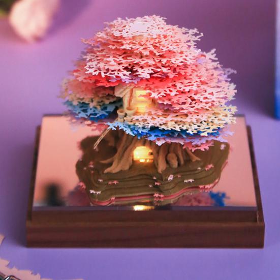 2026 Calendar Ornament 3D Desktop Tear-Off Notepad with Mood-Enhancing LED Light Luminous Calendar Ornament