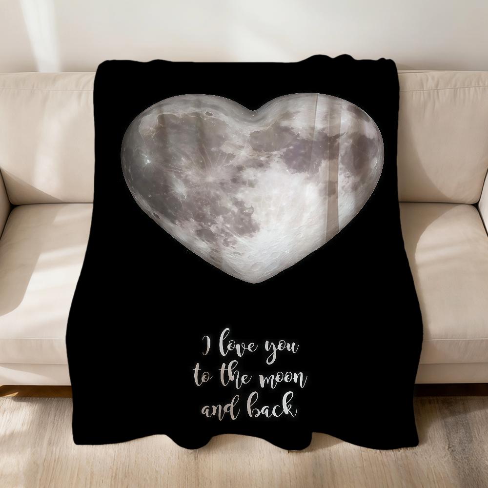 Art I Love You To the Moon and Back Flannel Soft Warm Plush Blanket Sofa Living Room Pet Hogar Bedroom Gift Home Car Portable