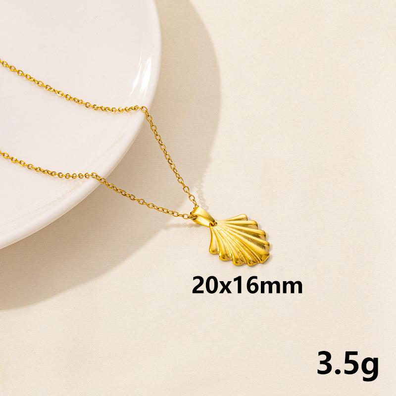 1Pc Waterproof Summer Ocean Animal Starfish Conch Shell Pendant Necklaces Sea Wave Mermaid Tail Aesthetic Collares Jewelry