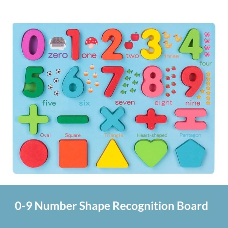 Wooden Puzzles For Toddlers Alphabet & Number Matching Games Montessori Learning Toys For Early Educational