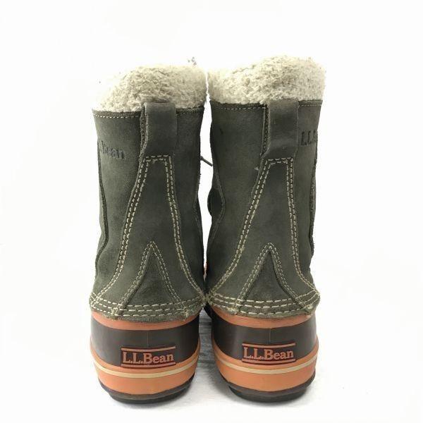 Vintage 80er/90er Jahre/LL Bean/Leder-Schneestiefel/21,5 cm/Khaki/Wasserdicht/Outdoor/US-Marke(GEBRAUCHT)