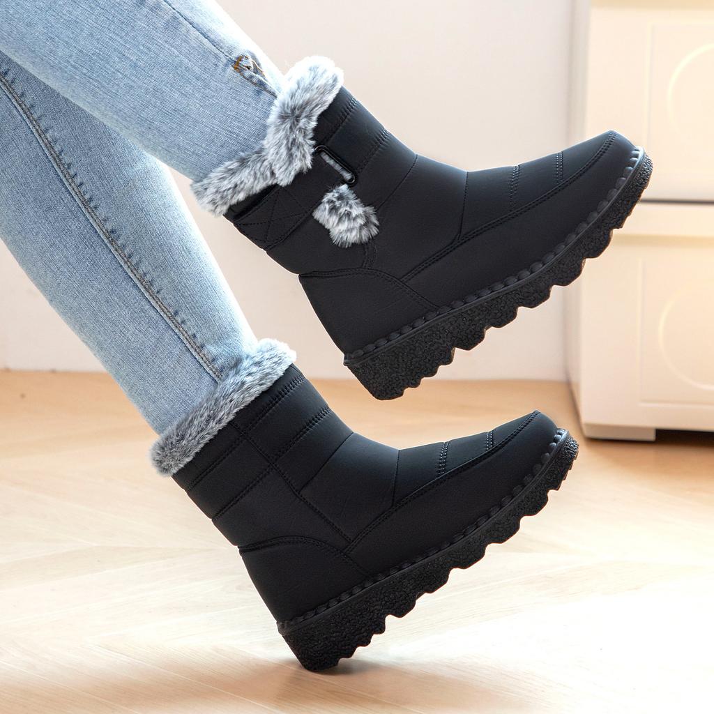 Cotton shoes women's winter new large size women's snow boots piled thickened boots high top casual women's boots