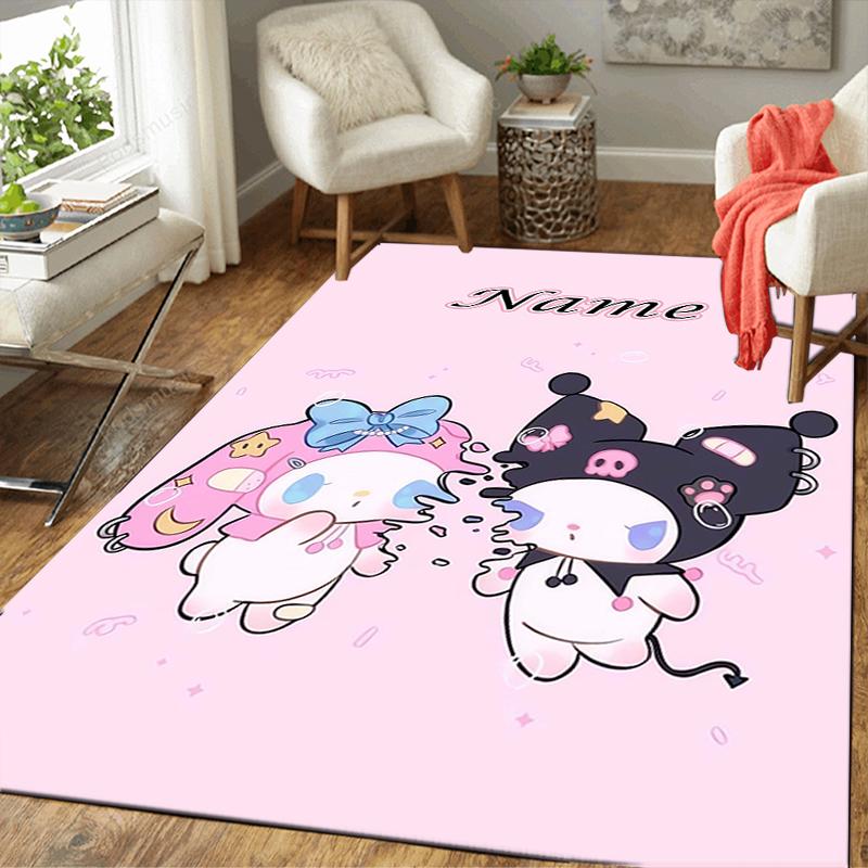 Custom 1Pc Kawaii Gothic Kitty Rug Office Carpet Indoor Outdoor Entrance Doormat Nonslip Soft And Comfortable Living Room D2915282