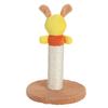 Removable Natural Sisal Pet Cartoon Animal Scratch Climbing Cat Toy Tree Frame(Yellow Rabbit)