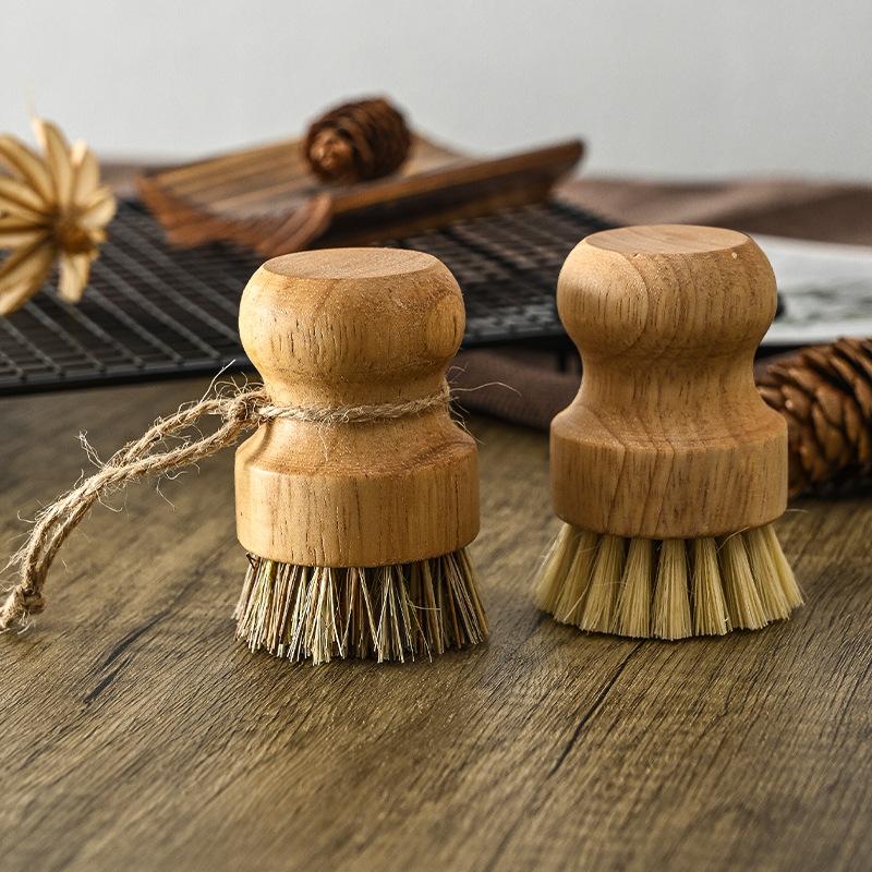 1pcs Kitchen Cleaning Brush Wooden Dish Brush with Natural Sisal and Coconut Durable Portable Eco Friendly Zero Waste
