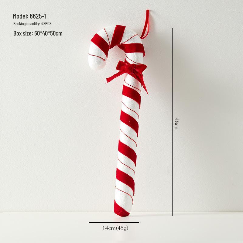 Christmas Red & White Irregular Shaped Ornaments: Balls, Candy Canes, Lollipops for Tree Decoration