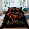 Game of Thrones-Themed Fantasy Adventure Bedding Set — Duvet Cover Set — Luxury Gift (Suitable for Double/Single Beds)