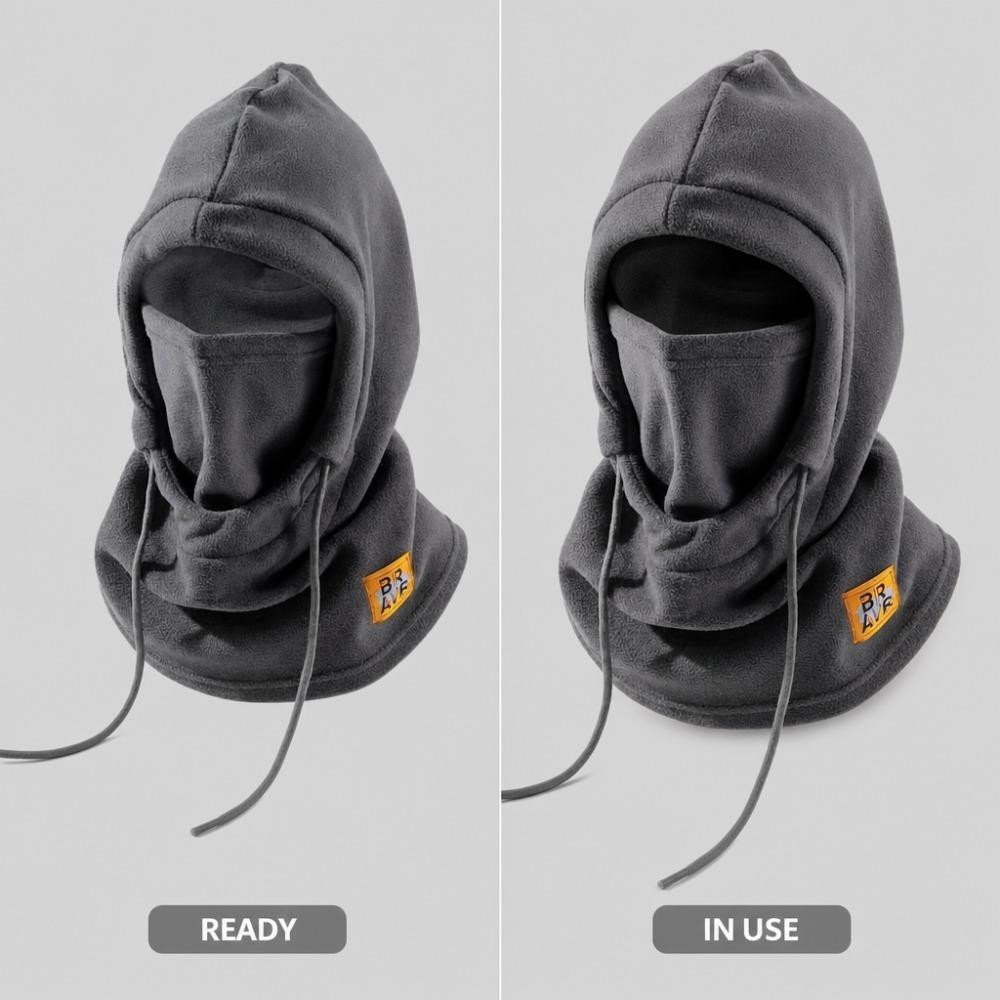 **Winter Warm Hat with Face Mask Men Women Ear Protection Neck Gaiter Windproof Cycling Cold-Proof Balaclava Cap**