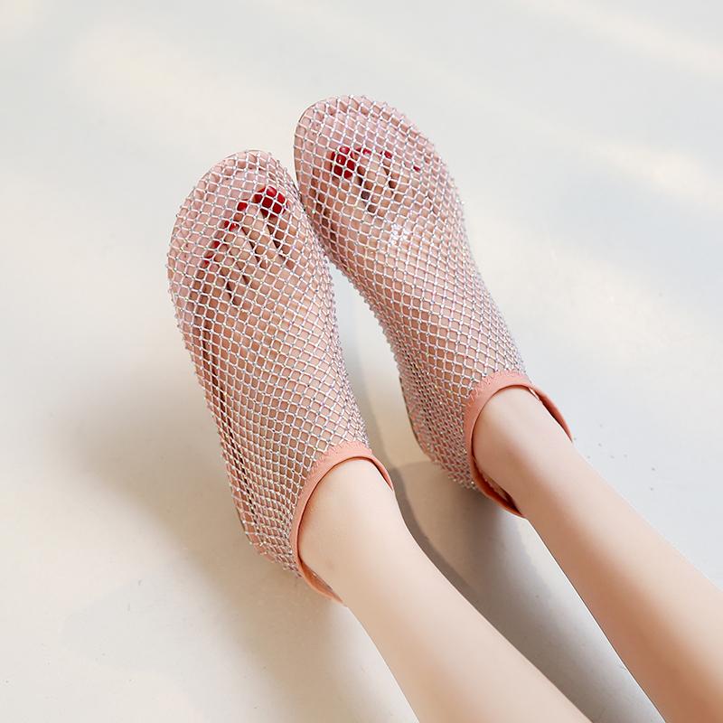 Aphixta Novelty Women Flats Breathable Mesh Solid Color Soft Walking Shoes Rubber Comfort Female Zapatillas Women's Flat Shoes