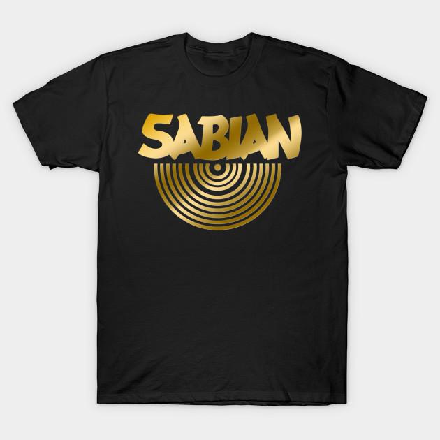 

Men Black Print T-shirt Sabian No-Cut Transfer Paper Print Cotton Tshirt 2XL чорний