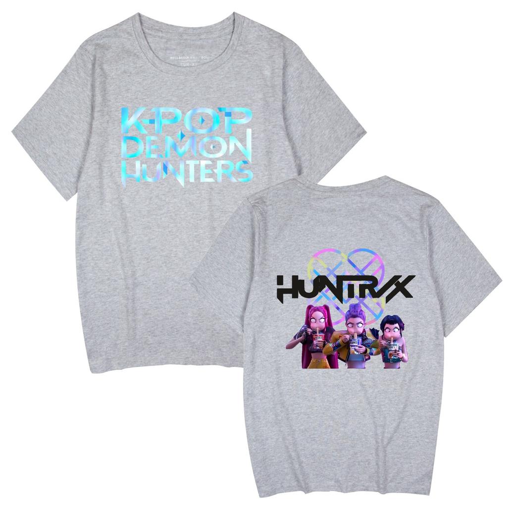 Men T-shirt Fashion KPop Demon Hunters Printed Women T-shirts Tee Shirt Summer Casual Short Sleeve Tops