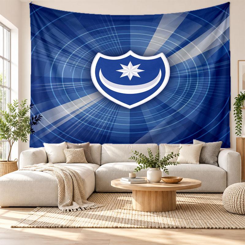 Portsmouth FC Wall Tapestry, Soft Fabric Wall Hanging, Decorative Backdrop For Bedroom Home Wall Art