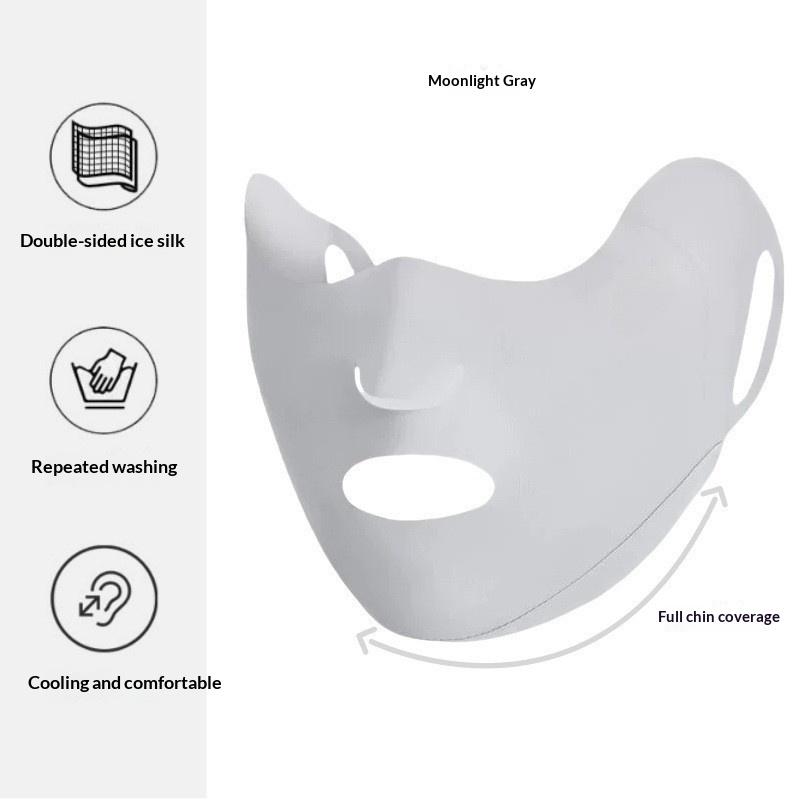 Sun Protection Face Mask For Men Reusable Breathable Uv Face Shield Solid Color Washable Face Mask Summer Cycling Face Mask