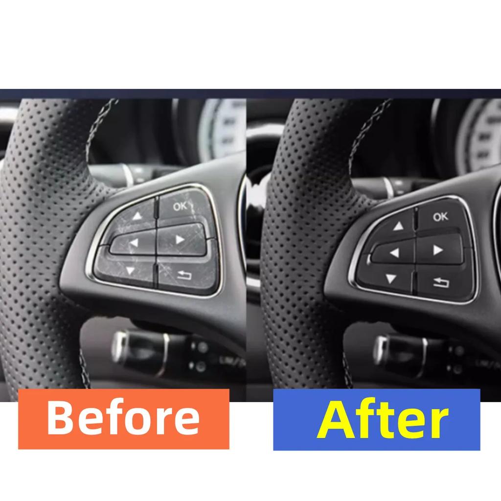 Car Steering Wheel Control Menu Switch Button Cover Trim Stickers For Mercedes Benz GLA CLA GLE GLC GLS CLS W205 W253 C200L
