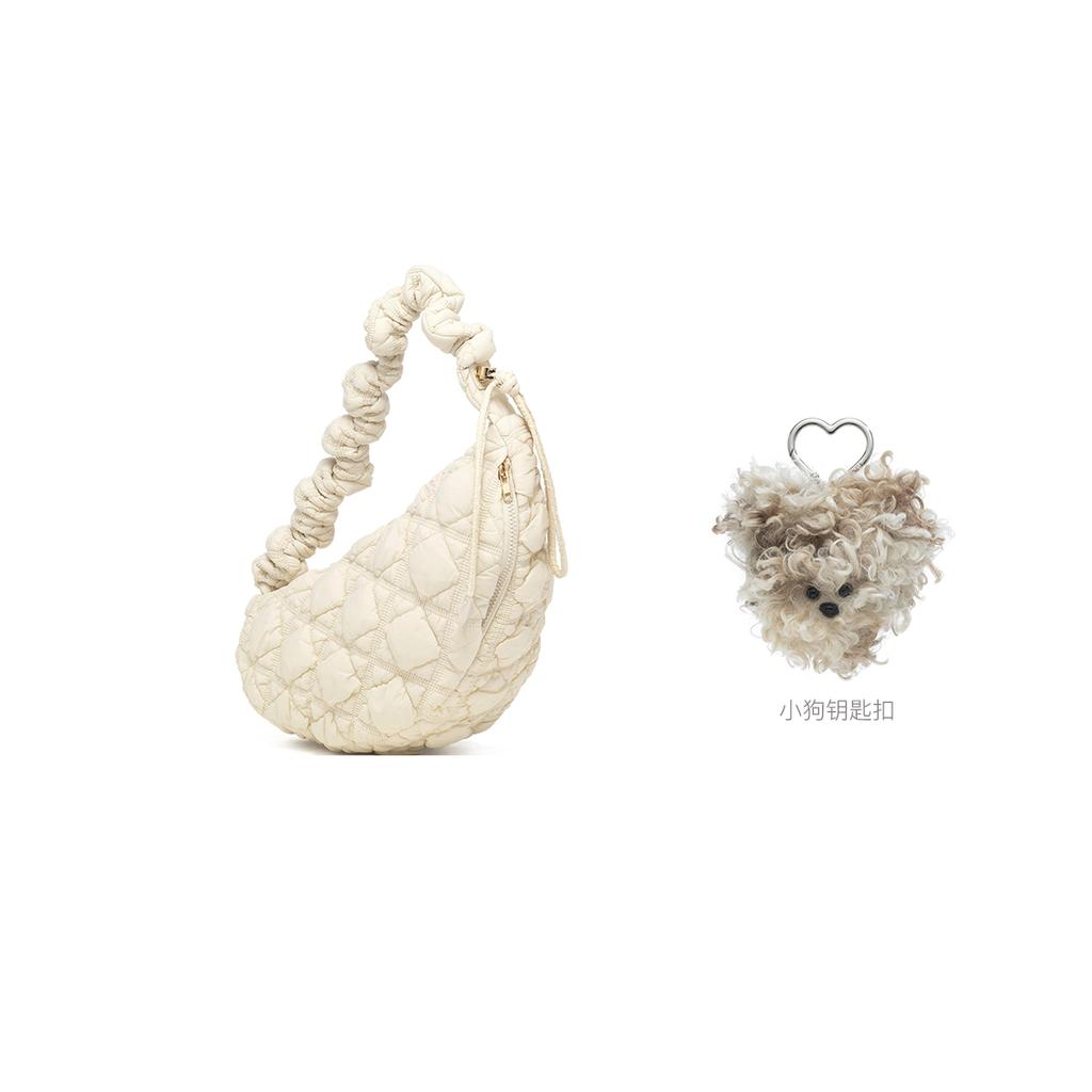 New CARLYN Nylon Cloud Bag Portable Crossbody Bag Shoulder Bag Women's Ivory H72303010I