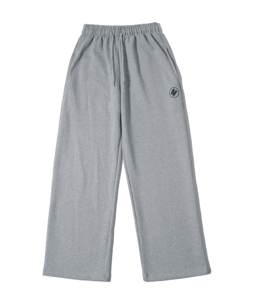 Sseochi410 Circle Logo Balloon Sweat Wide Pants Gray