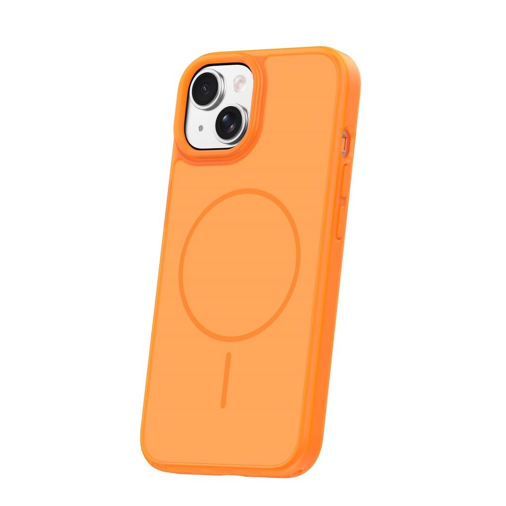 Orange Frame Thin Mag Cover For Iphone 15 6.1"