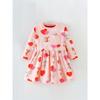 Malwee Girls' Dress Autumn New Style European and American Children's Casual Round Neck Printed Long-Sleeved Base Princess Dress