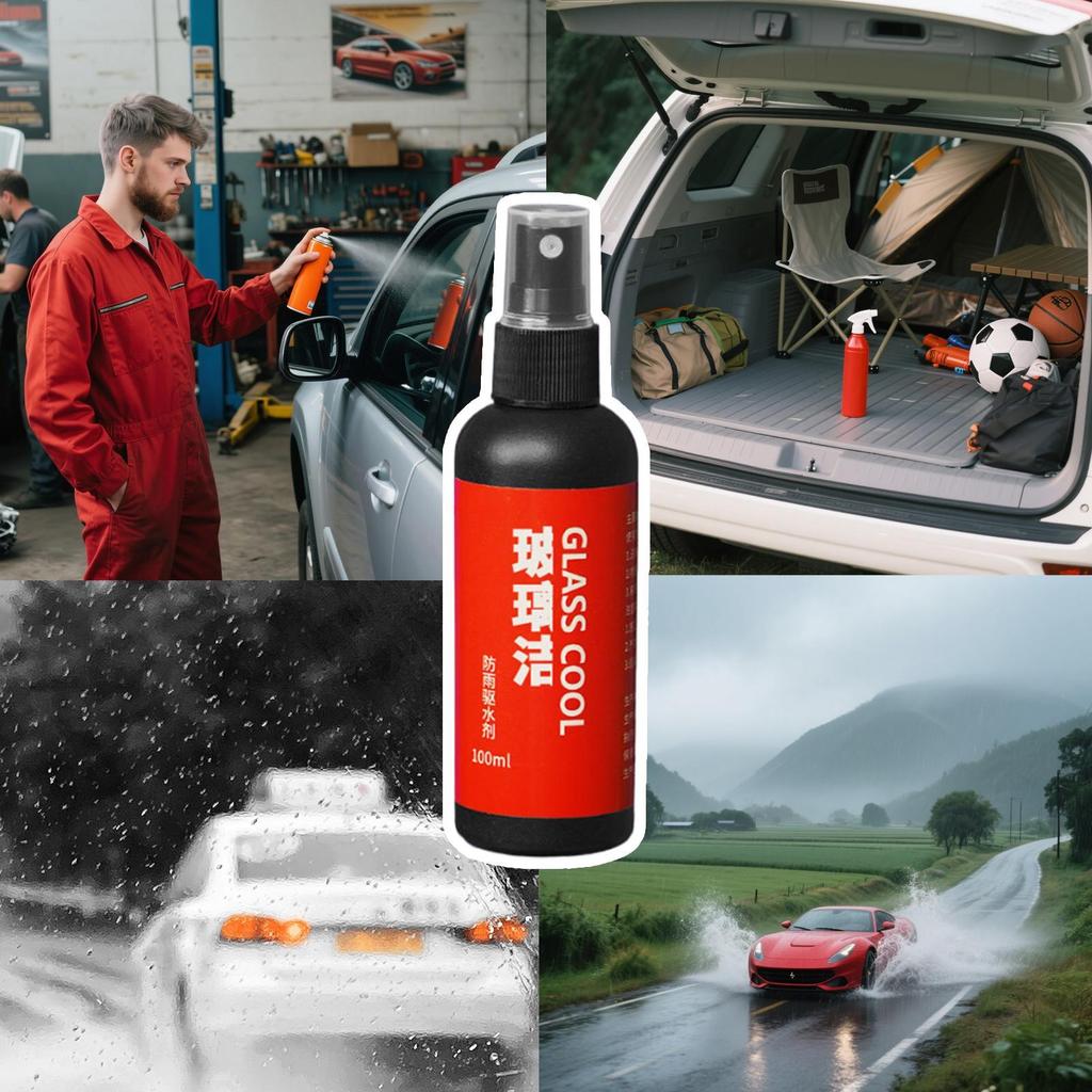 100ml Glass Coating for Windshield Auto Rain Agent Spray Windshield Cleaner Anti Fog Agent for Vehicle Home Swimming Goggles