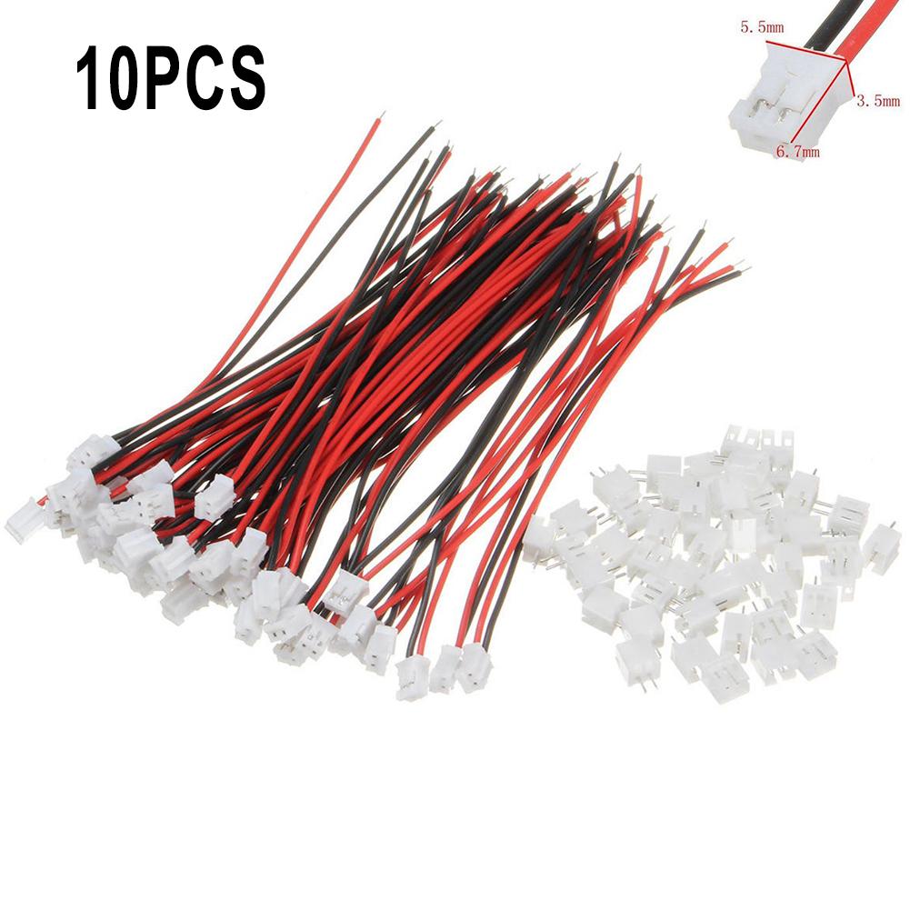 24AWG For JST XH2 54mm Connector Sets 10 Sets of Male and Female Wires 20cm Length 2pin 3pin 4pin Configurations
