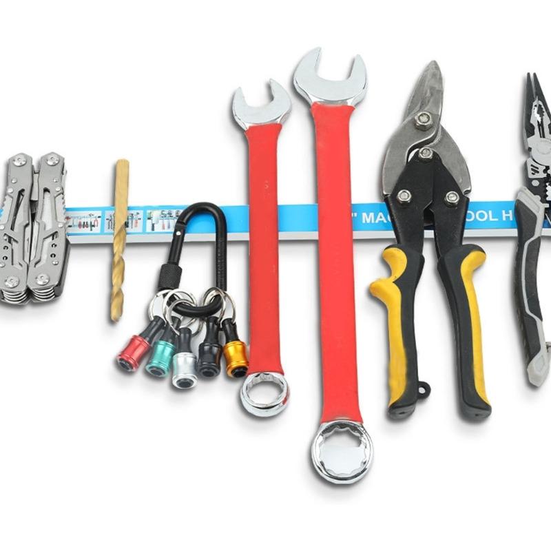 Strong Magnetic Tool Holder Rustproof Magnetic Strips Wall Holder for Hangings and Displaying Metal Object