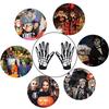 Halloween Schädelhandschuhe Leichte Vollfinger Skelett Radhandschuhe Kostüm Cosplay Ausrüstung Zubehör für Männer Frauen Kinder