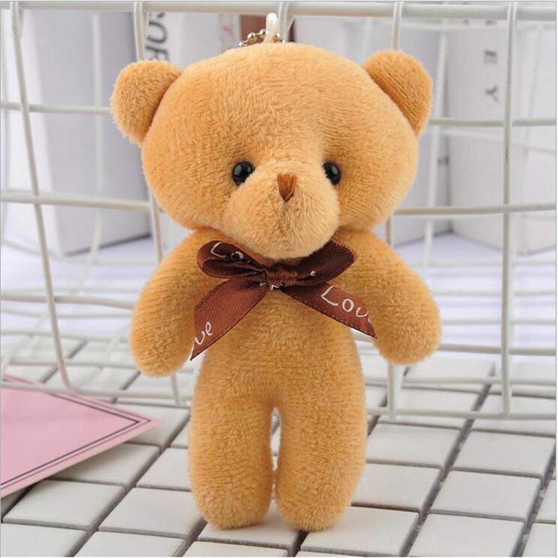 11cm Bear Plush Toys Mini  Soft Stuffed Teddy Bear Dolls Toy Small Gift for Party Wedding Keychain Bag Pendant Teddy Doll