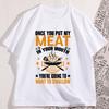 Funny Meat In Your Mouth T Shirt Causal Cotton Short Sleeve Fathers Day Tees Loose Printed Round Neck Mens Clothing Tops