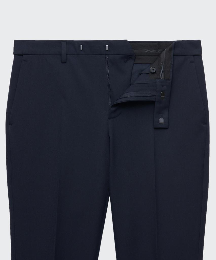 MUSINSA STANDARD Tapered Hidden Banding Crop Slacks [Navy]