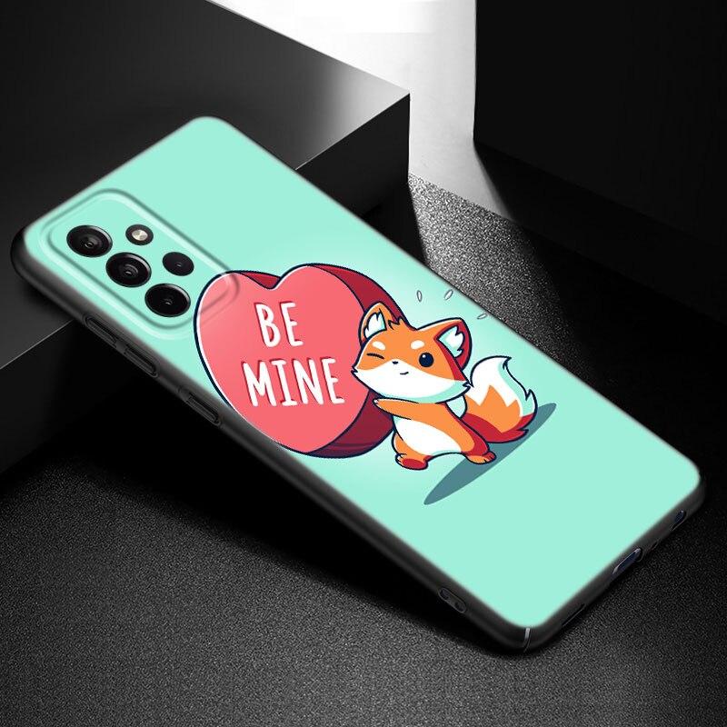 Roztomilé kreslené pouzdro na telefon Animal Fox pro Samsung Galaxy A21 A30 A50 A52 S A13 A22 A32 A33 A53 A73 5G A11 A12 A31 A51 A70 A71 A72