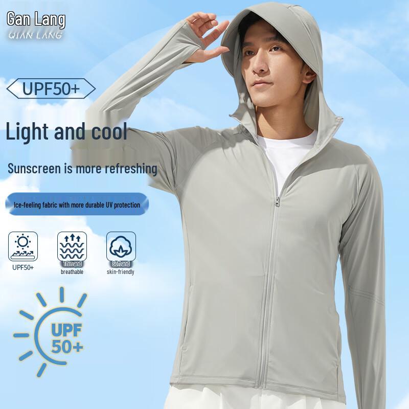 

Qianlang Куртка с капюшоном для защиты от солнца UPF50+ для улицы, охлаждающая L