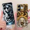 For Xiaomi Redmi 13X Cool Dragon Tiger Pattern Phone Case For Redmi 13X Soft Silicone TPU Cases