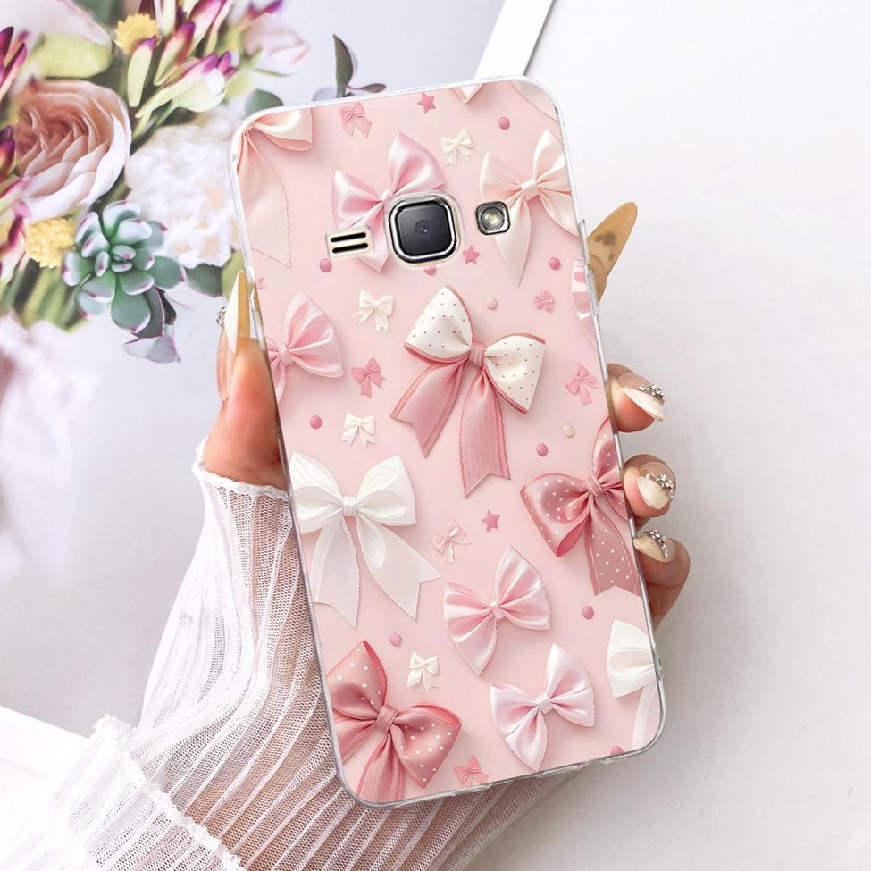 Clear For Samsung J1 2016 Case Cover Cute Cat Fashion Butterfly Funny Painted Casing For Samsung Galaxy J1 2016 SM-J120F