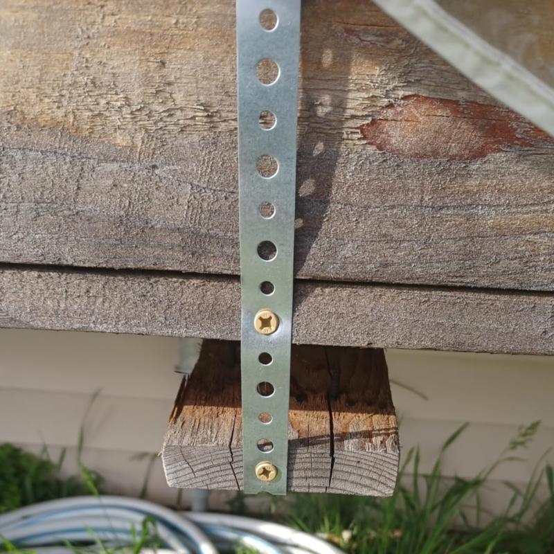 Verzinkter Metallrohrschelle 9,8 Fuß für Rohrstütze Metallband mit Löchern Metallrohrhalterung