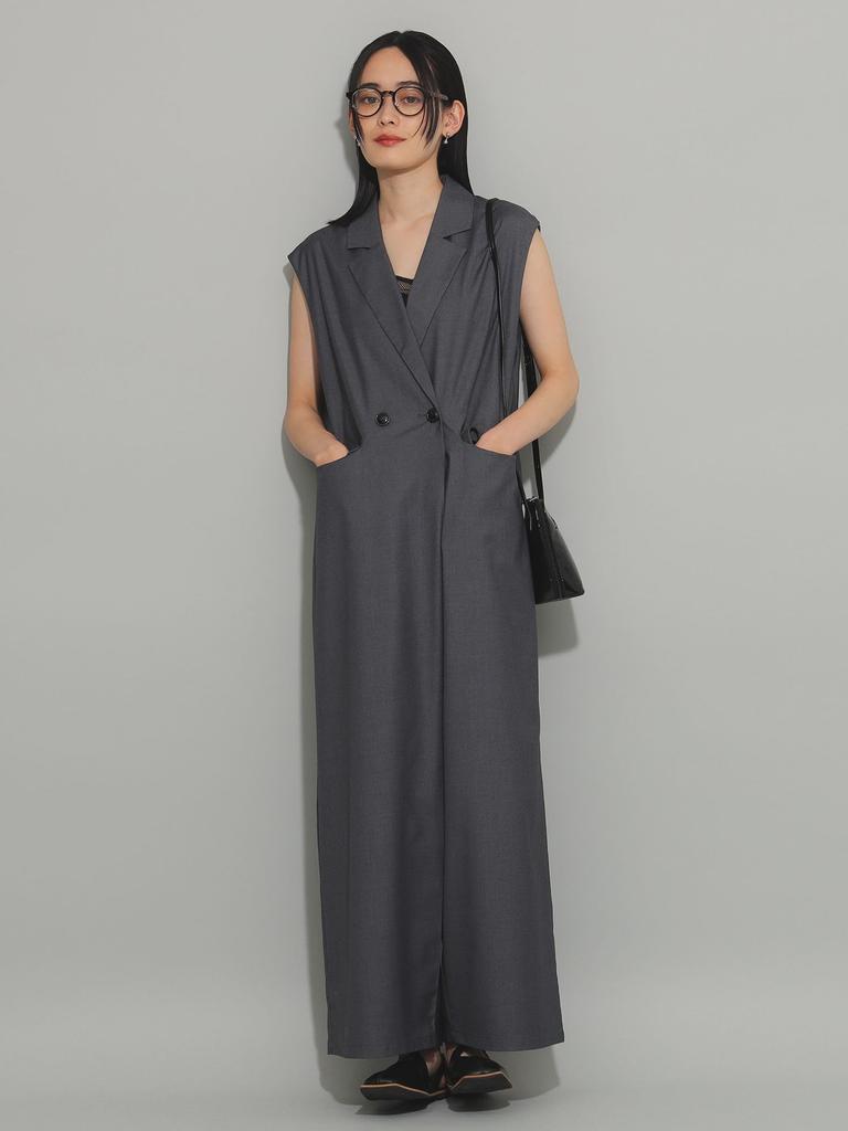 Ray Beams Women's Tailored Collar Jumpsuit/All-in-One Suit, Gray 0