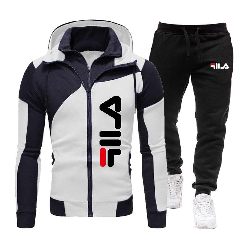 FDKLOOK 2-teiliger Trainingsanzug Herren - Bequemer Jogginganzug Für Sport & Freizeit