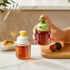 100Ml Cooking Oil Jar Glass Bottle Press Type Seasoning Storage Bottle Spice Metered Oil Control Bottle