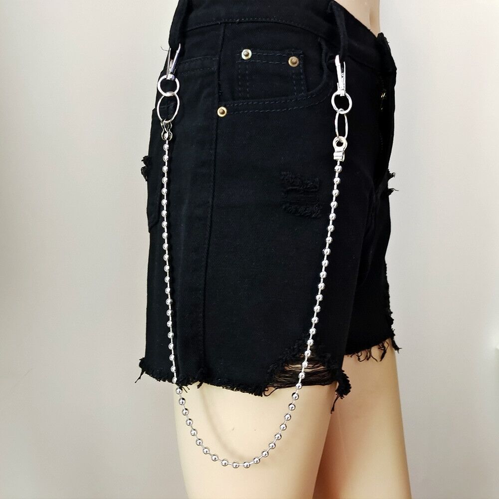 Hip hop trendy cool metal chain waist chain punk retro ring multi-layer men's and women's trousers