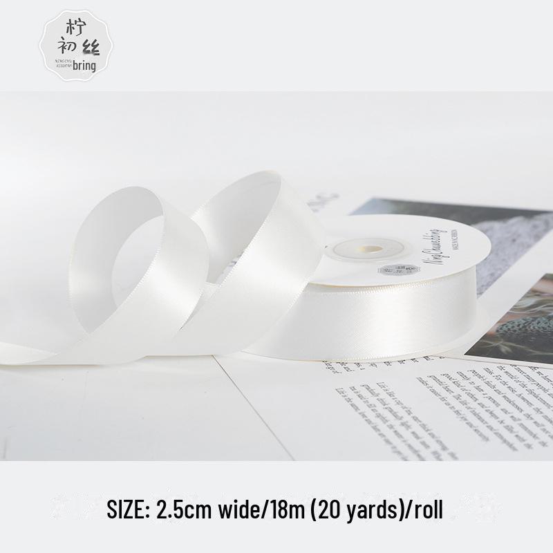 

Двостороння поліестерова стрічка з шифруванням 2,5 см для весільних бантів та упаковки подарунків високого класу