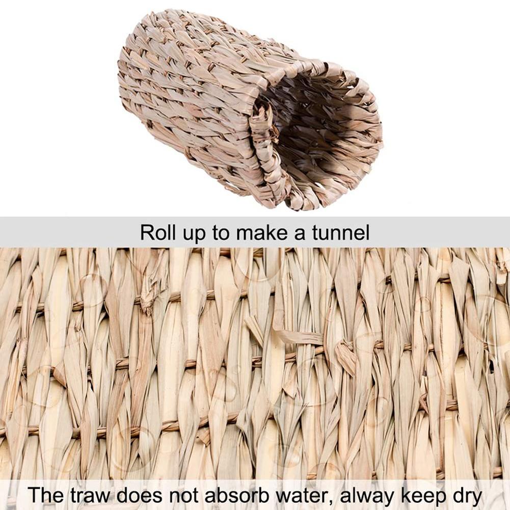 Straw Woven Pet Chew Mat Pad Pet House Cage Accessories For Hamster Rabbit Chinchilla Guinea Pig
