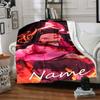Customiz Name Personality Demon Slayer Nezuko Blanket Soft &Warm Sofa Office Bed Travel Lunch Break Blanket, Gift Suitable All Seasons