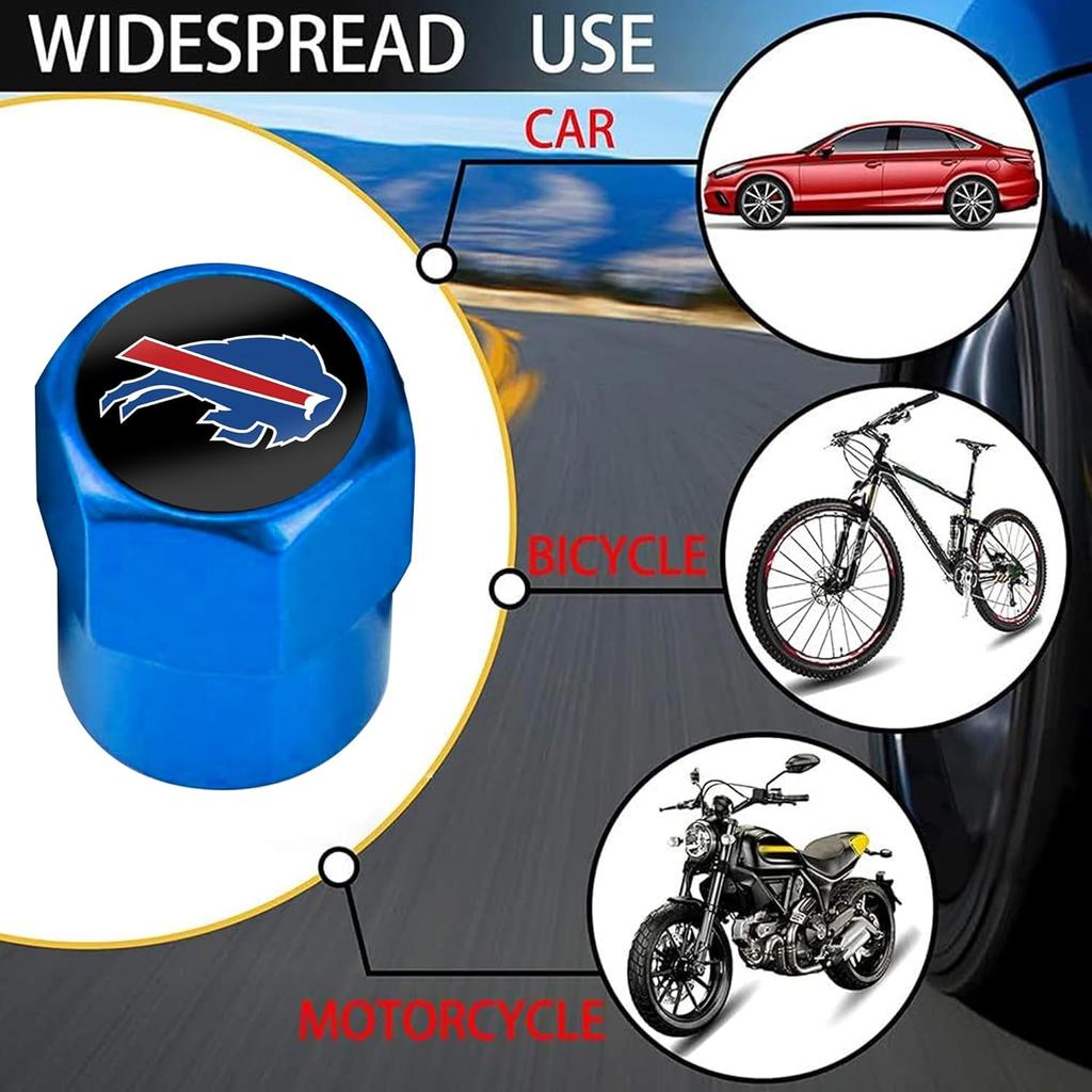 Sports Designed tire Valve stem caps,4 Pack Car Tire Air Caps Cover-car Accessories with Aluminum Alloy Valve stem caps for Car Truck SUV Motorcycle