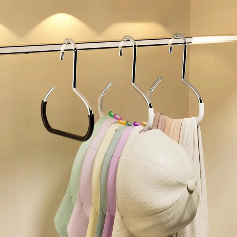 2/5Pcs Durable Circle Ring Hat Hanger Closet Hat Hanger Baseball Cap Rack Organizer Hat Hanging Holder Scarf Towel Tie Storage