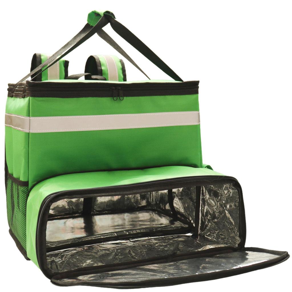 Insulated Food Delivery Backpack for and Cold Reusable Pizza Carrier