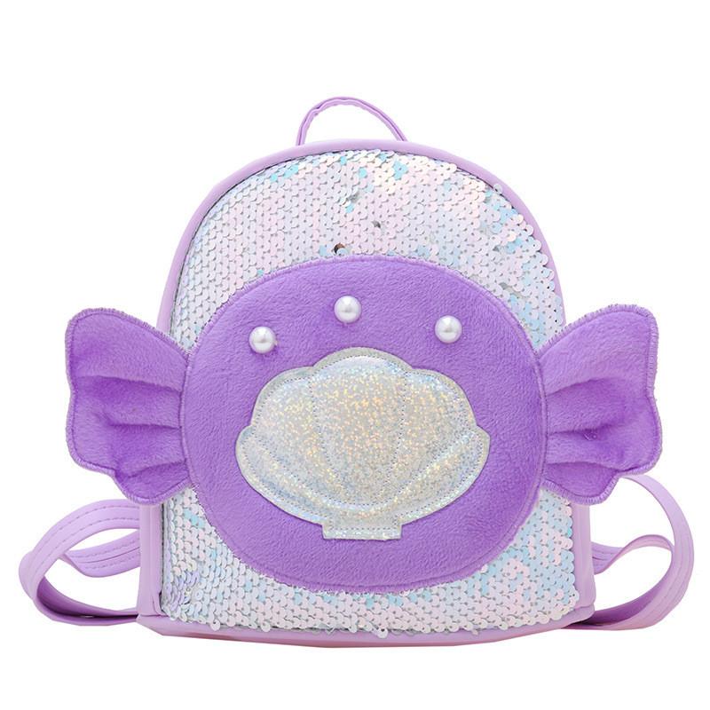 Adorable New Pu Sequin Mini Backpack With Cute Wings For Kids In Bright Colors