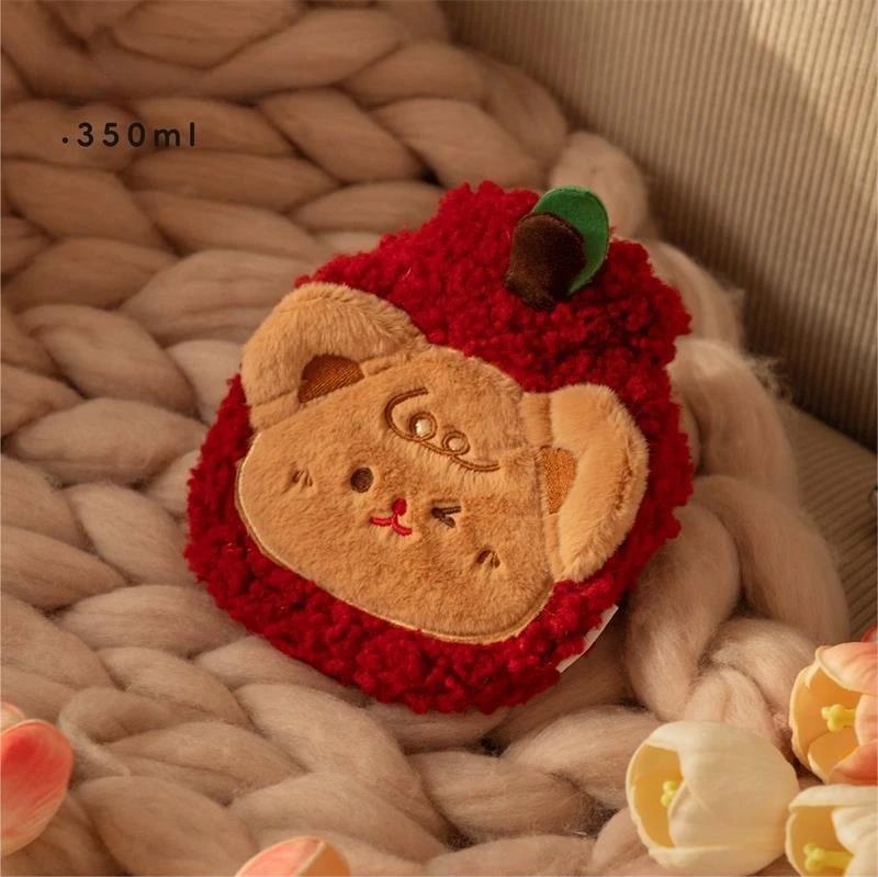 New Hot-selling Small Hand Warmer Winter Warm Water Bag Creative Cute Apple Puppy Hot Water Bottle Office Warm Water Bag Gift
