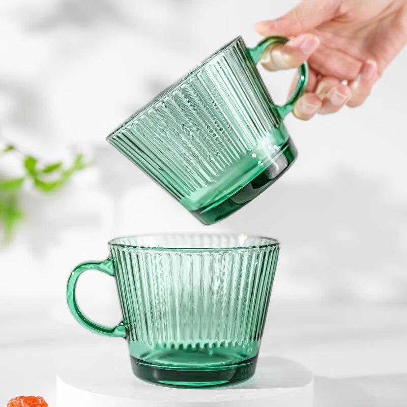 LOVWISH Glass Milk Cup Set